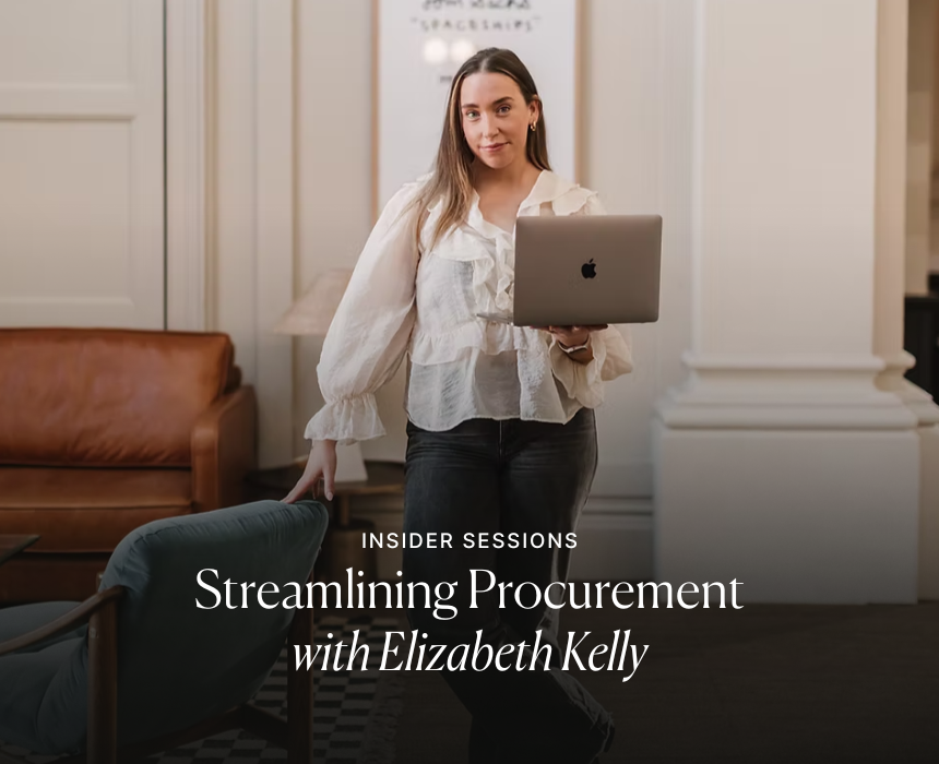 streamlining procurement elizabeth kelly business and interiors online session