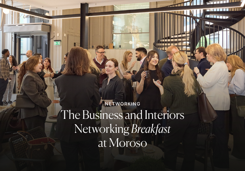 networking breakfast business and interiors